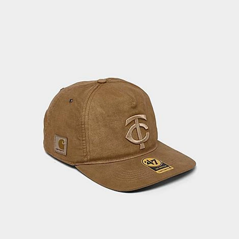 '47 x Carhartt Minnesota Twins MLB HITCH Snapback Hat in Brown