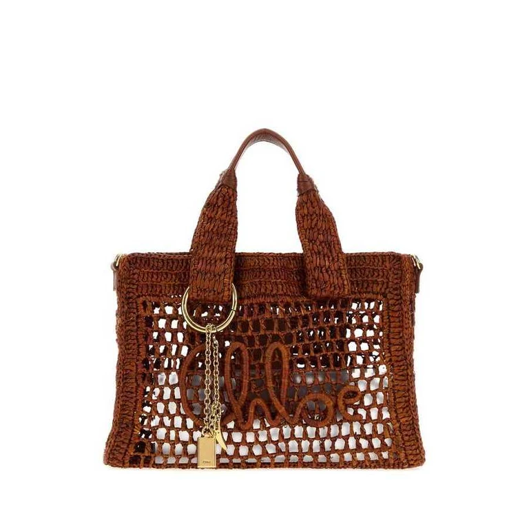 Caramel Raffia Summer Banana Shopping Bag Claybrown Borse A Mano
