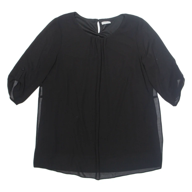CANADA Womens Blouse Black Long Sleeve L