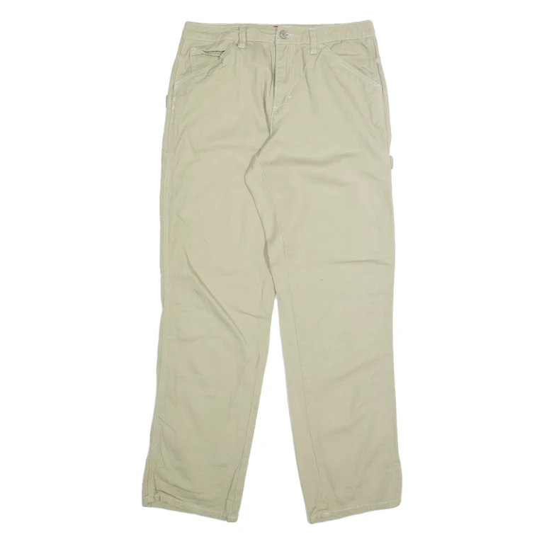 DICKIES Carpenter Cargo Mens Trousers Beige Regular Straight W30 L30