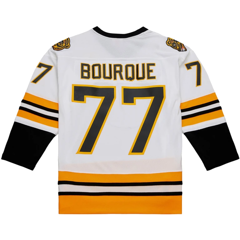Men's NHL White Jersey Bruins 1989 Ray Bourque