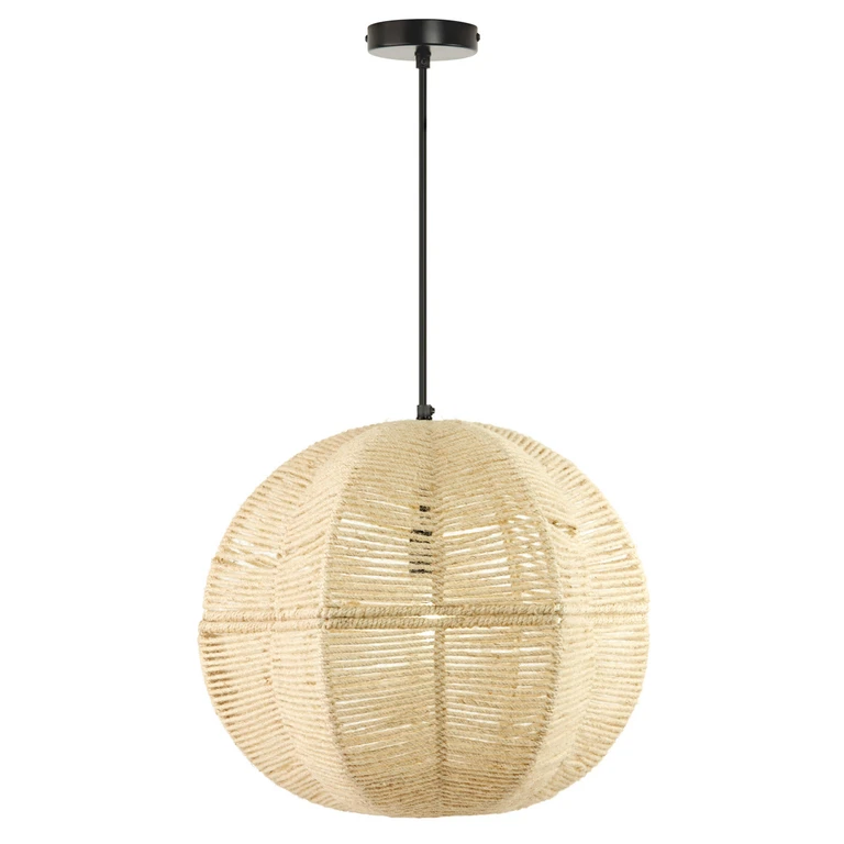 Hanging Lamp, White with Gold Metal