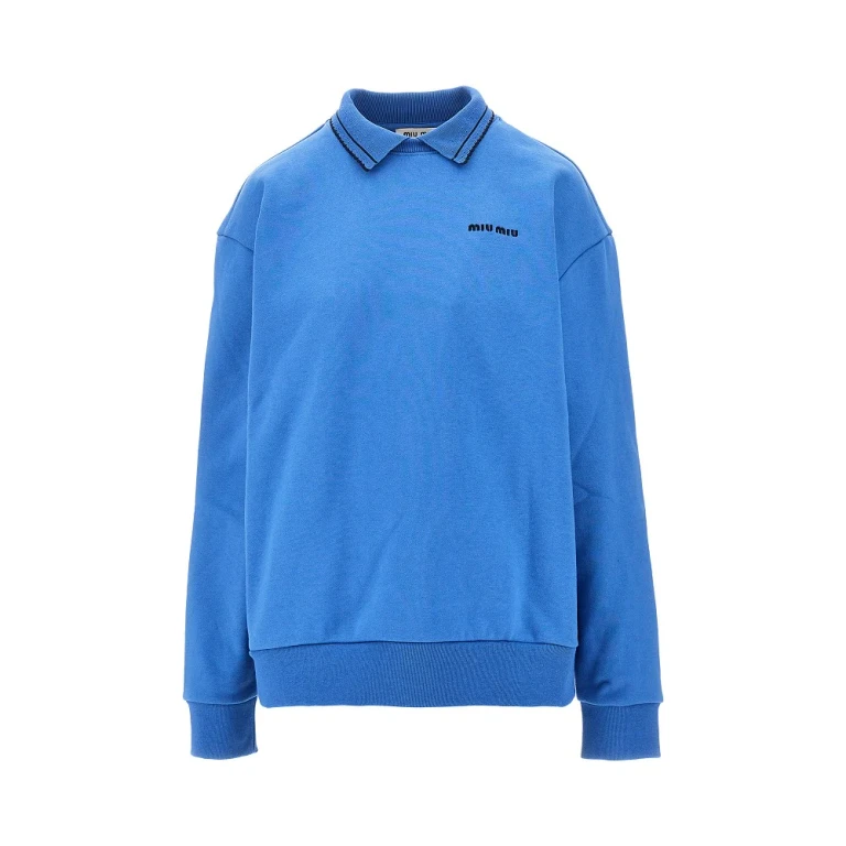 Cotton sweatshirt with scalloped collar Woman S