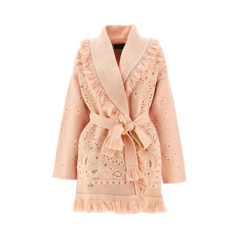 Alanui Bandana Jacquard Fringed Cardi-coat