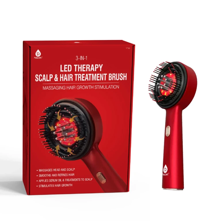 3-in-1 LED Therapy Scalp & Hair Treatment Brush - Stimulate Growth, Boost Volume, Enhance Scalp Health