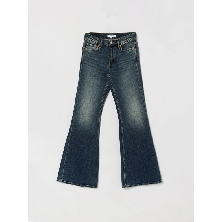 Boy's Flared Leg 5-Pocket Jeans in Medium Wash Cotton Denim (19003WSTRUTRSANOMAINDIGO)