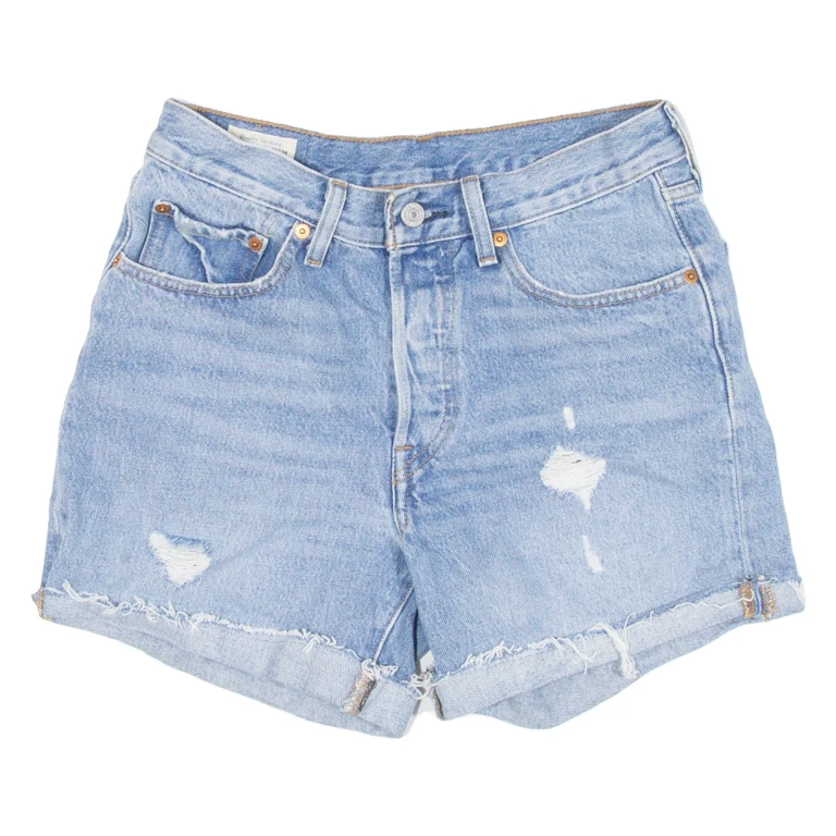 LEVI'S 501 BIG E Womens Denim Shorts Blue XS W26