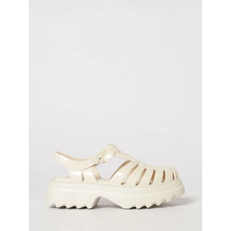 Possession II Platform PVC Sandals with Medium Heel (35818AX283BEIGE)