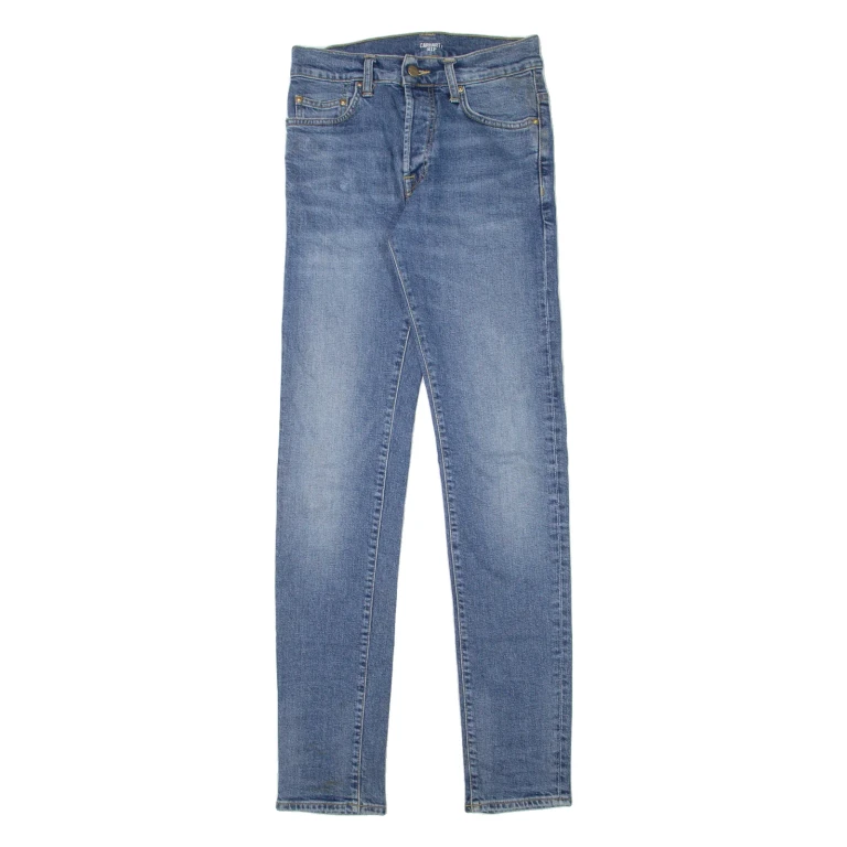 CARHARTT WIP Womens Jeans Blue Slim Tapered Stone Wash W26 L33