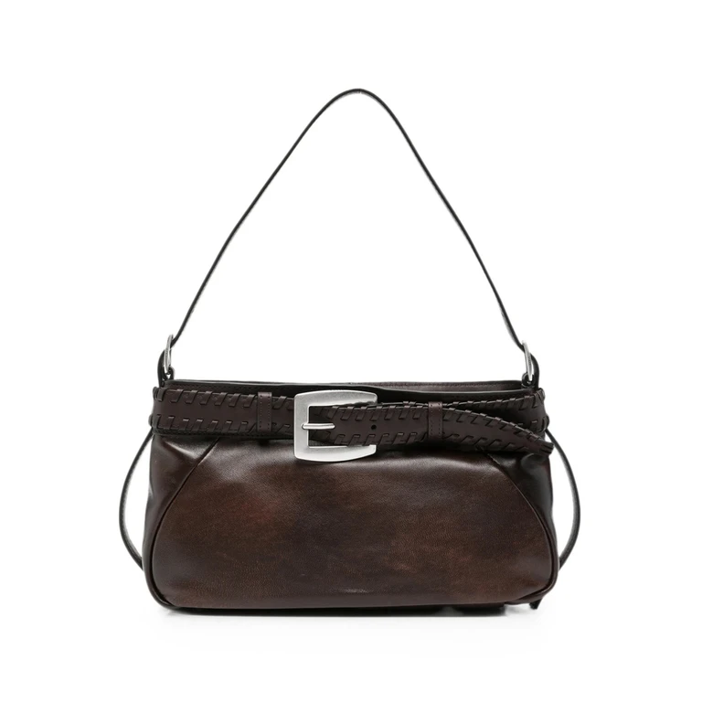 Brooklyn Buckled Leather Shoulder Bag