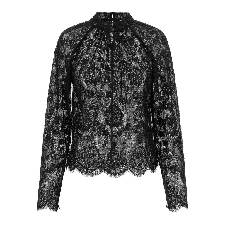 Self Portrait Blouse - Noir (PF26032TA)