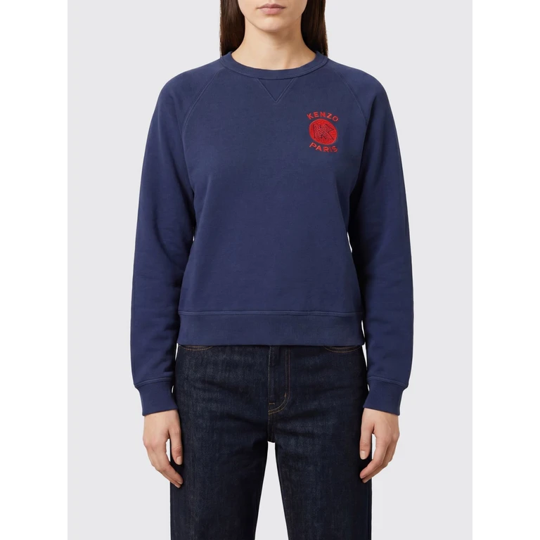 Relaxed Fit Crewneck Cotton Sweatshirt with Contrast Logo (FG62SW2654MJ79)