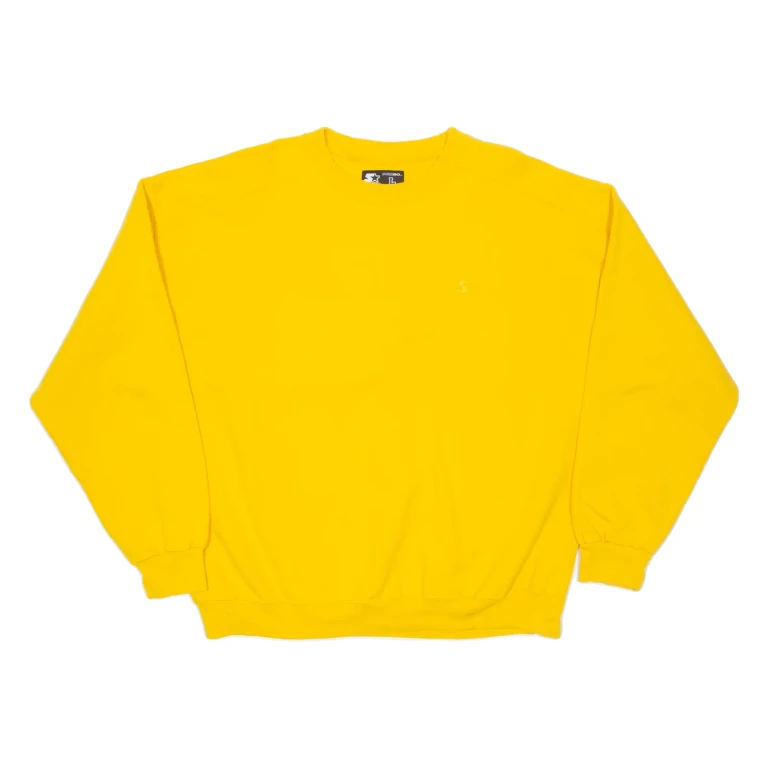 STARTER Mens Sweatshirt Yellow L