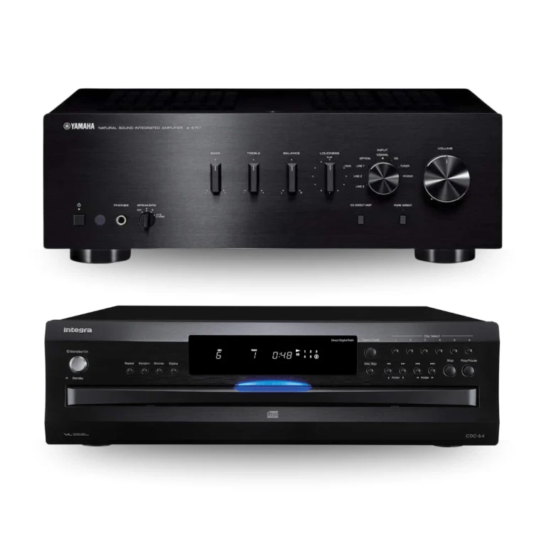 A-S701BL Natural Sound Integrated Amplifier & CDC-3.4 Six-Disc CD Changer (Bundle)