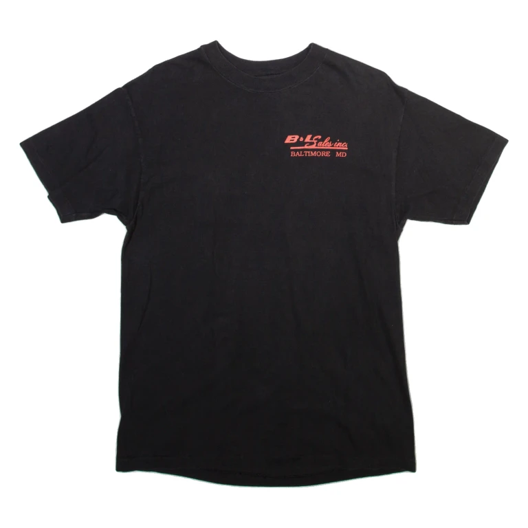HANES Mens T-Shirt Black M