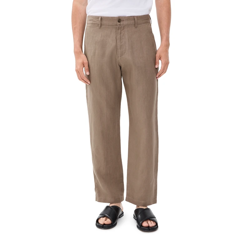NN07 Aden Relaxed Linen Pants 32 Clay Mirage 32
