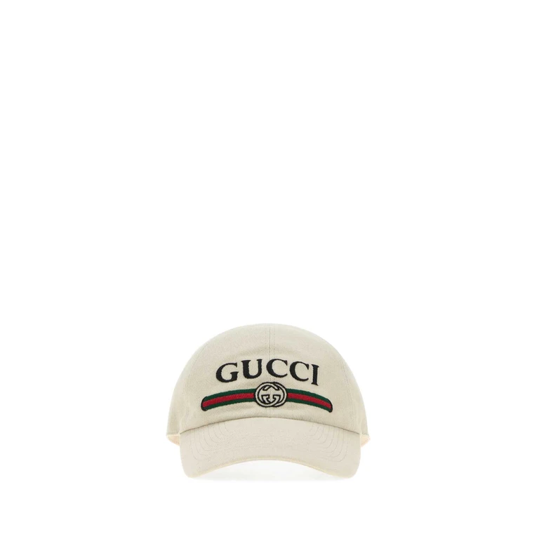 Gucci Sand Canvas Baseball Cap Beigebeige Cotton Cappelli - Men