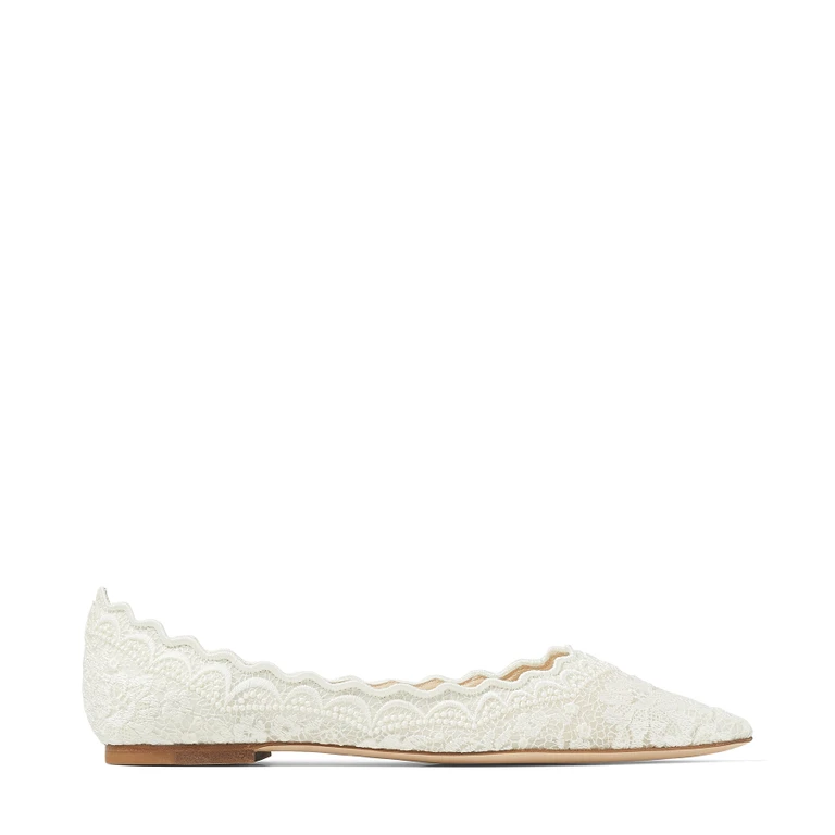 Womens Love Flat Ivory Ballerina Flats