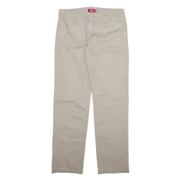 DICKIES Womens Trousers Grey Regular Straight W30 L29