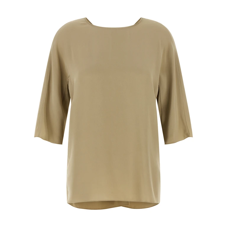 Beige Silk Blouse - Women