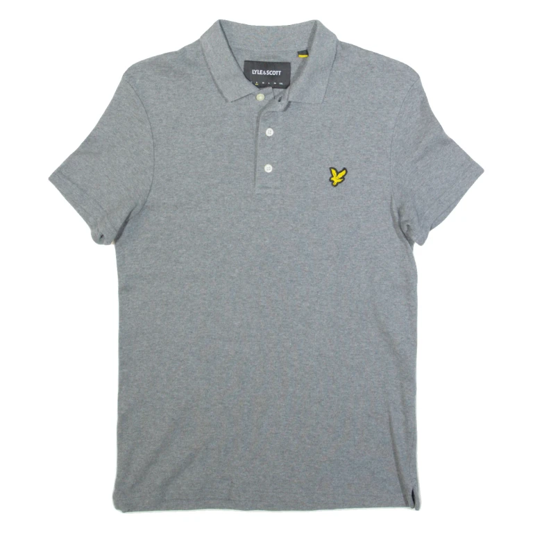 LYLE & SCOTT Mens Polo Shirt Grey S