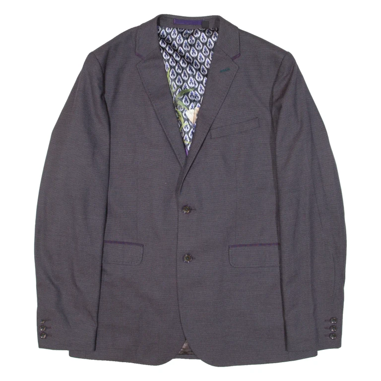 TED BAKER Womens Blazer Jacket Grey UK 14