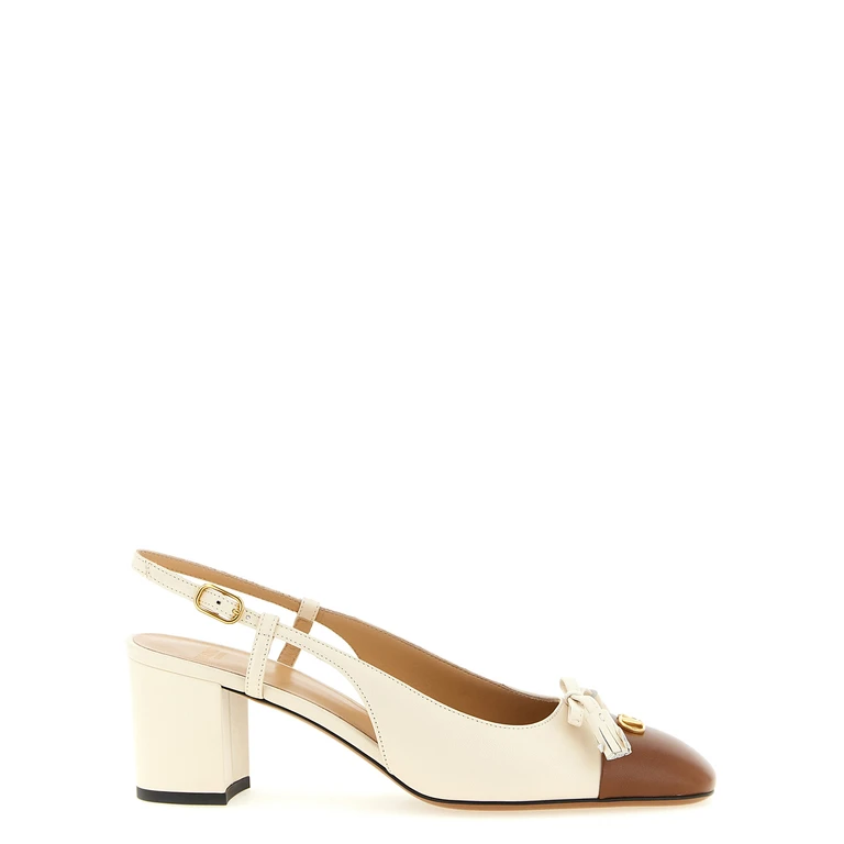 Valentino Garavani Black Leather Mid Heel Pumps - Women