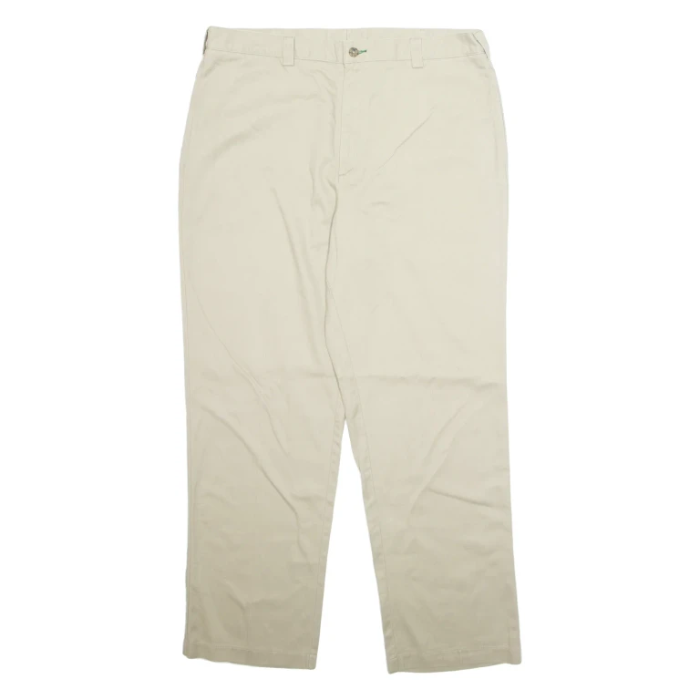 TOMMY HILFIGER Chino Workwear Mens Trousers Beige Regular Straight W38 L30