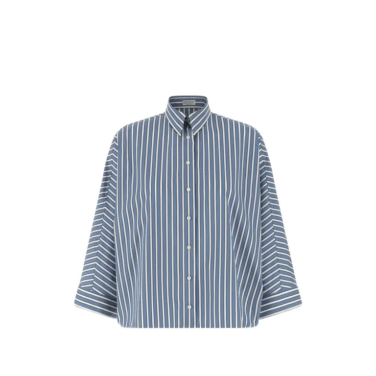 Brunello Cucinelli Shirts Light Blue Cotton - Women