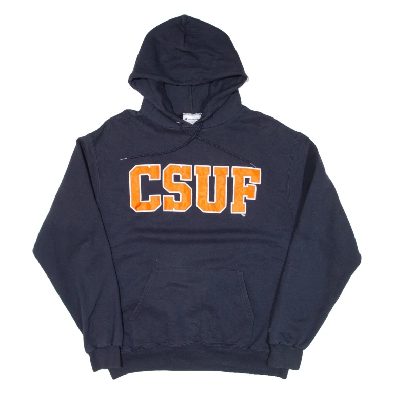 CHAMPION Mens Blue Hoodie USA L