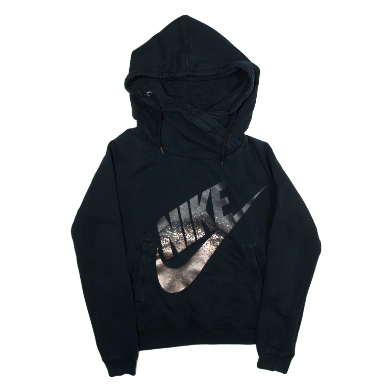 NIKE Womens Blue Hoodie S