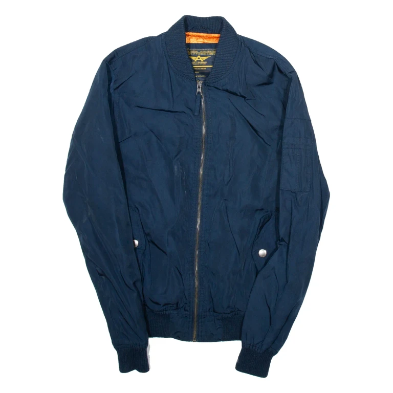 ALCOTT DIVISION Mens Bomber Jacket Blue S