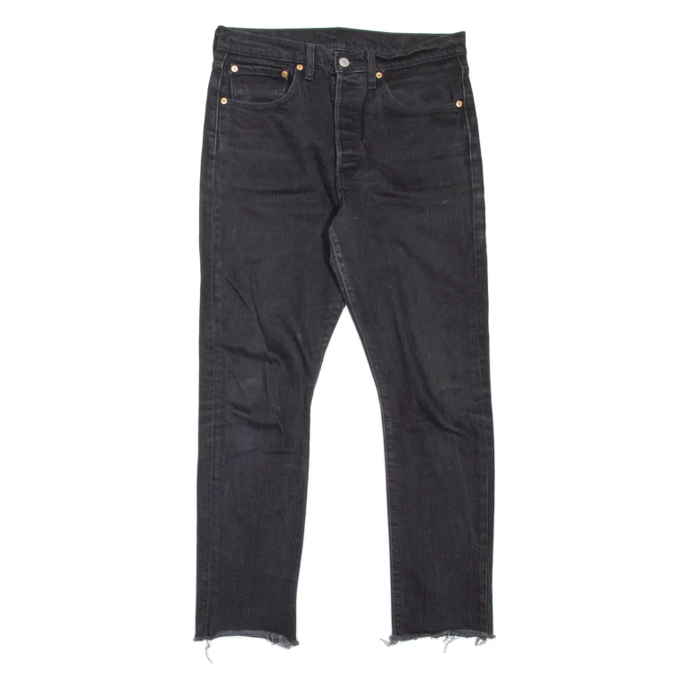 LEVI'S 501S Jeans Womens Black Skinny Straight W30 L27