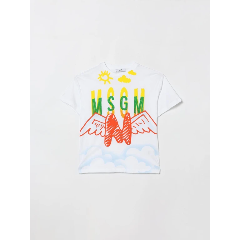 MSGM KIDS T-Shirt Kids color White (S6MSNBTH233001)