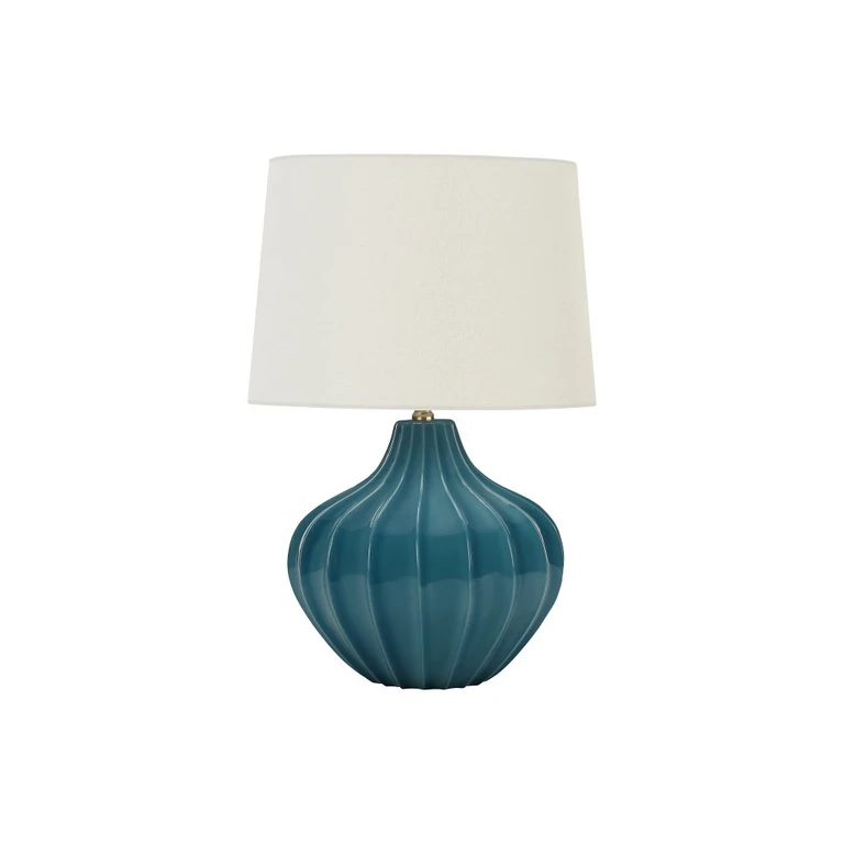 24 Inch Blue Ceramic Table Lamp