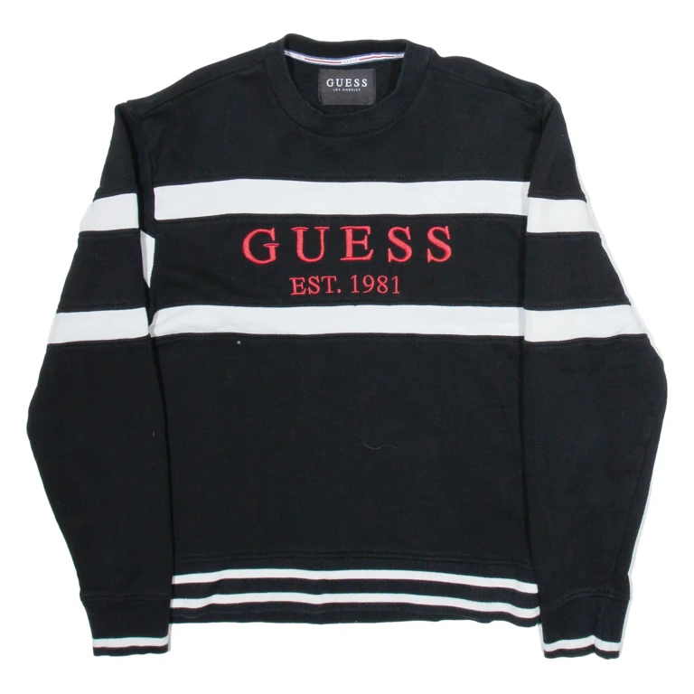 GUESS Womens Sweatshirt Black S