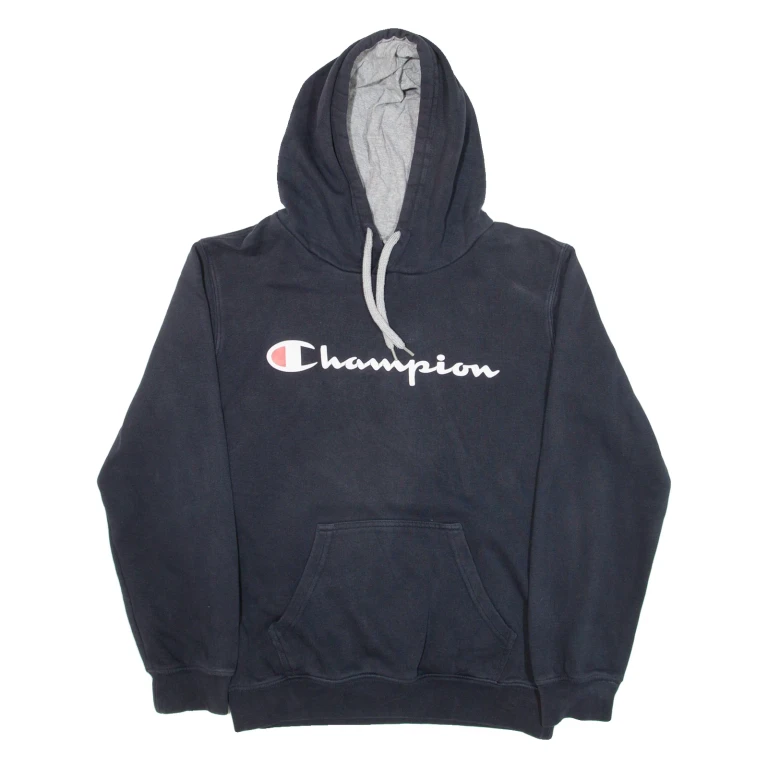 CHAMPION Mens Blue Hoodie S
