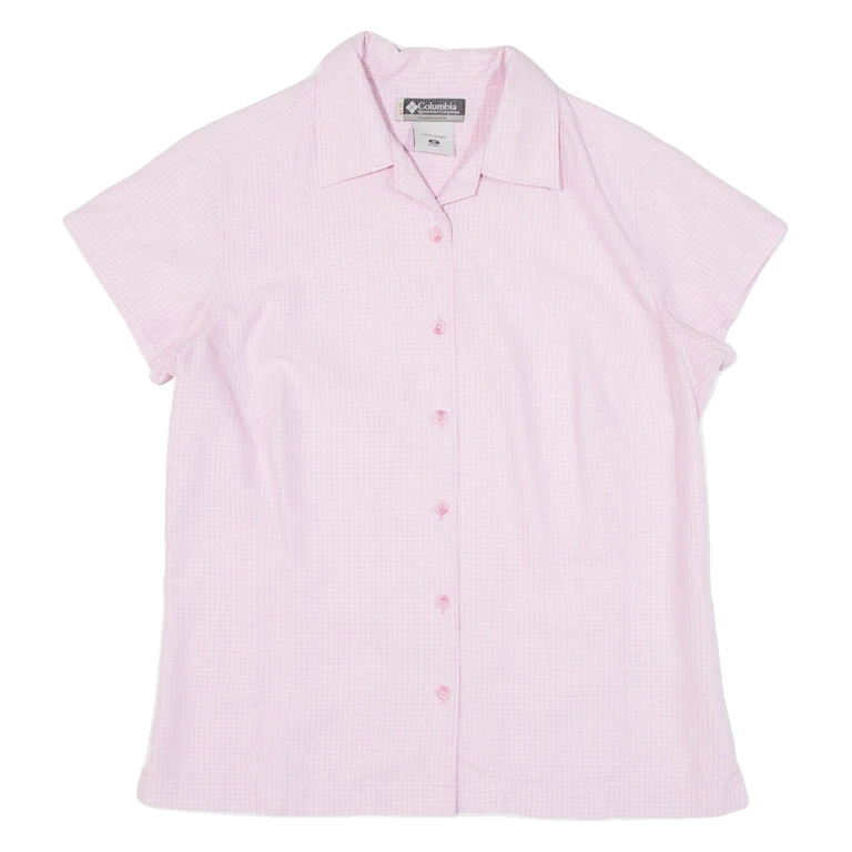 COLUMBIA Womens Shirt Pink Check M