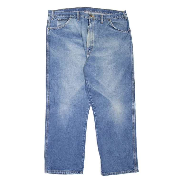DICKIES Workwear Mens Jeans Blue Relaxed Tapered Stone Wash W40 L29