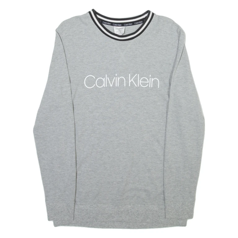 CALVIN KLEIN Lightweight Mens Sweatshirt Grey S
