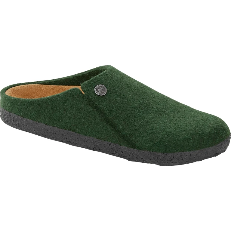 Women's Zermatt Rivet Felt Forest Green Clogs