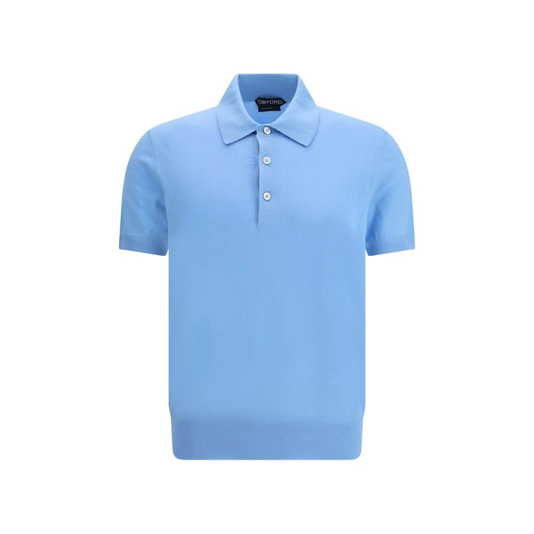 Blue Cotton Polo Shirt - Men