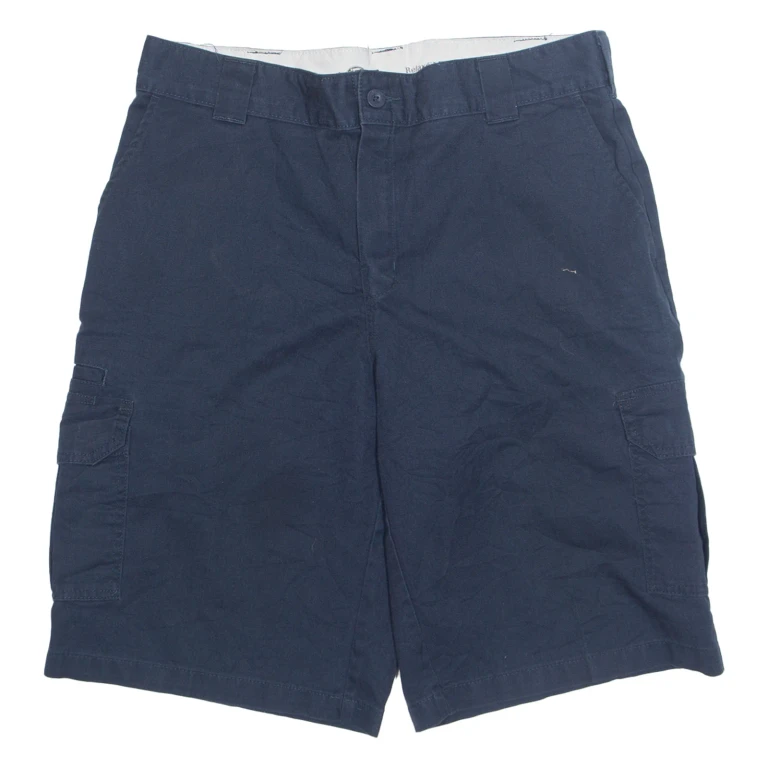 DICKIES Cargo Mens Workwear Shorts Blue Relaxed L W36