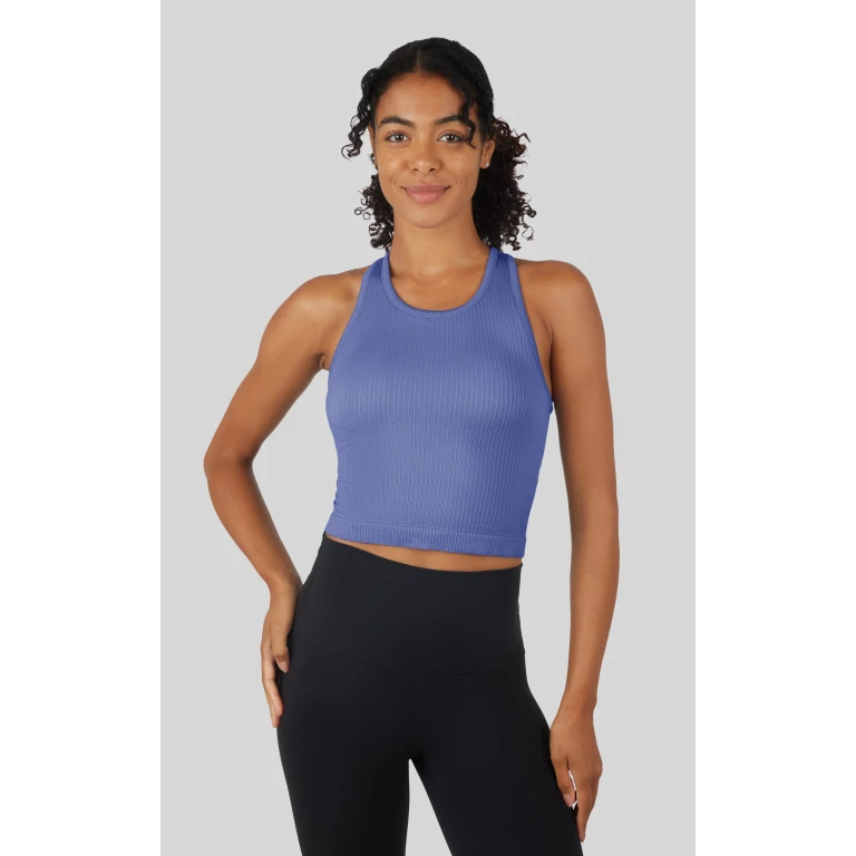 Ribbed Tank with Padded Bra