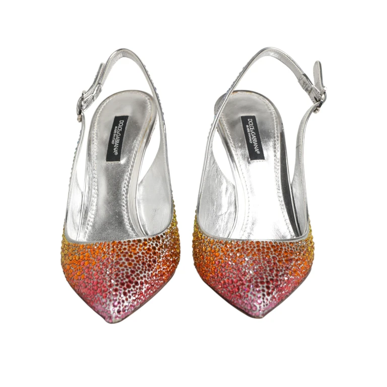 Dolce & Gabbana Multicolor Sequin Slingback Pumps Shoes Pl+pu+se+vi+goat - Women