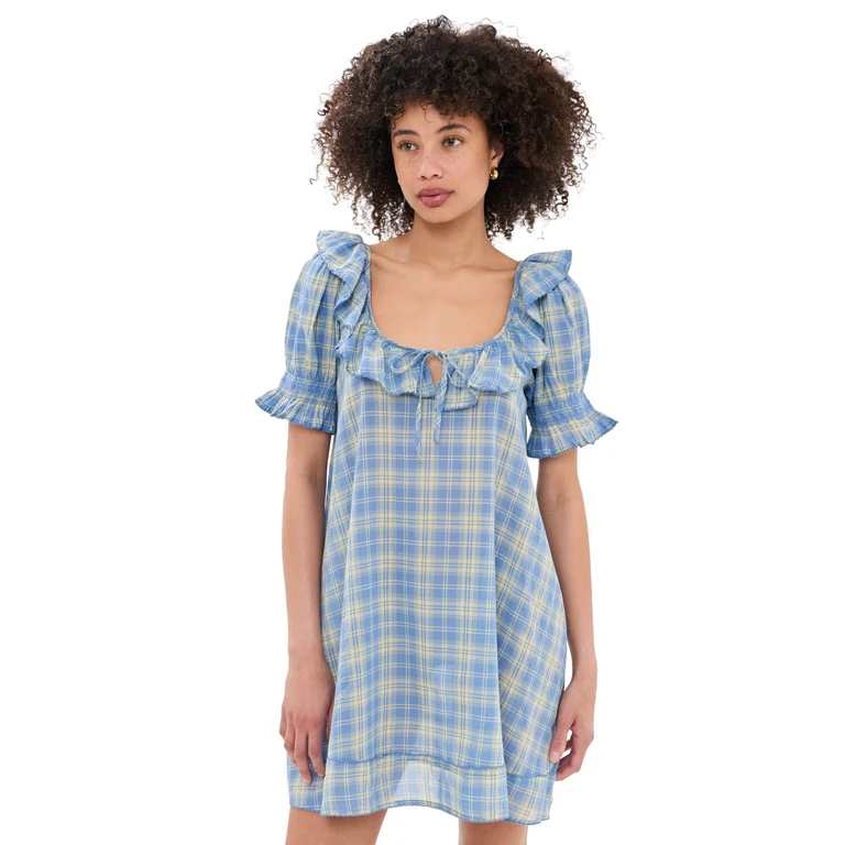 Damson Madder Harlow Mini Dress Blue 10
