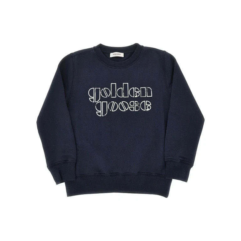 GOLDEN GOOSE Logo print crewneck sweatshirt Kids 6Y