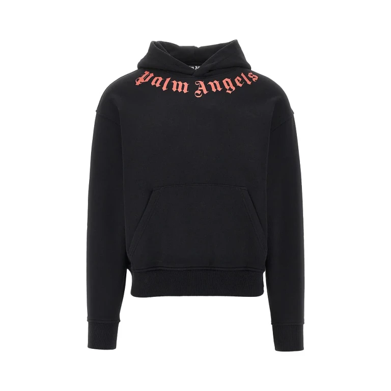 PALM ANGELS Neck Logo Hoodie Male S