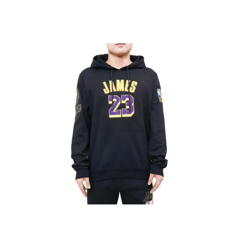 Los Angeles Lakers Lebron James Pro Team Men Hoodie Black