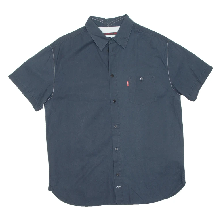 LEVI'S Mens Plain Shirt Blue M